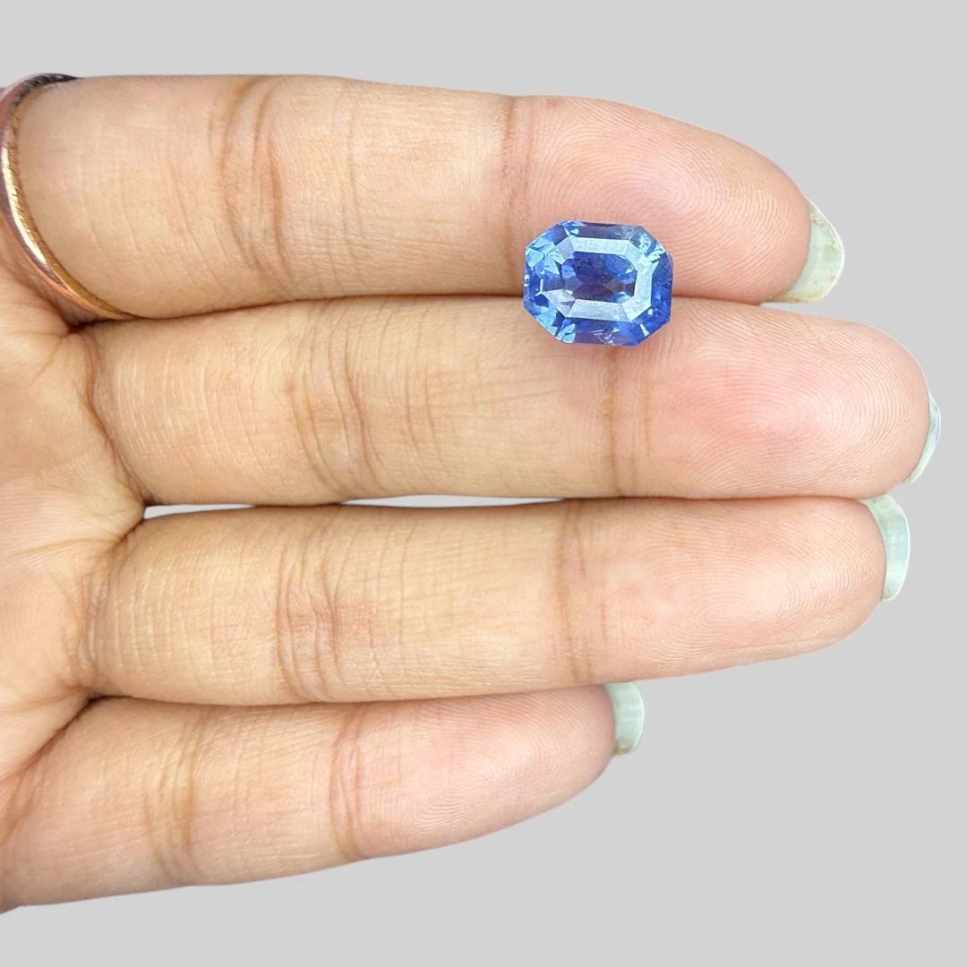 Natural Blue Sapphire Octagonal Step Cut - 5.07 Carats