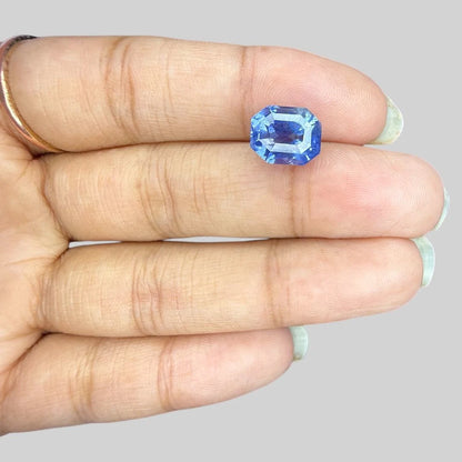Natural Blue Sapphire Octagonal Step Cut - 5.07 Carats