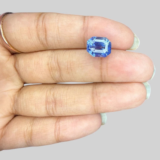 Natural Blue Sapphire Octagonal Step Cut - 5.07 Carats