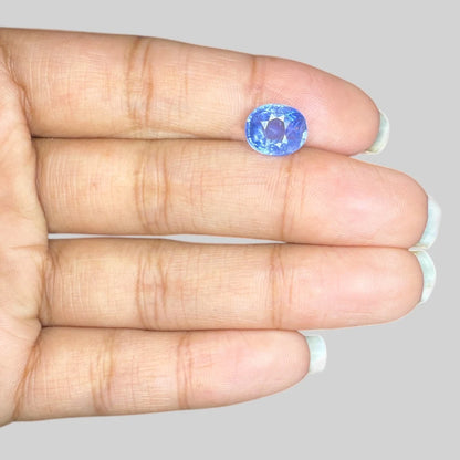 Natural Blue Sapphire Oval/Faceted Cut - 3.09 Carats