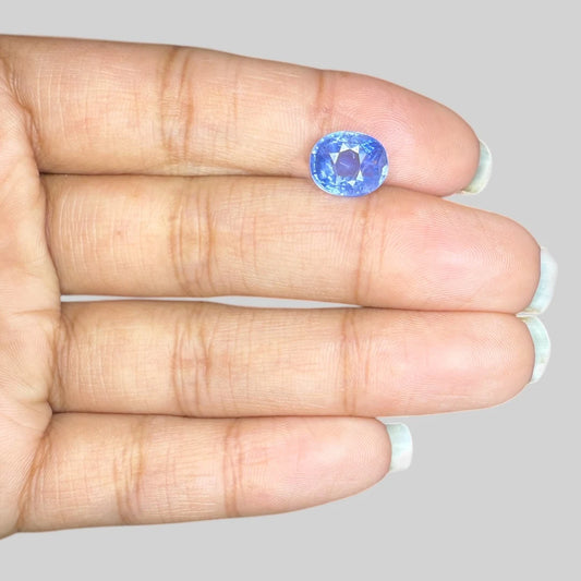 Natural Blue Sapphire Oval/Faceted Cut - 3.09 Carats