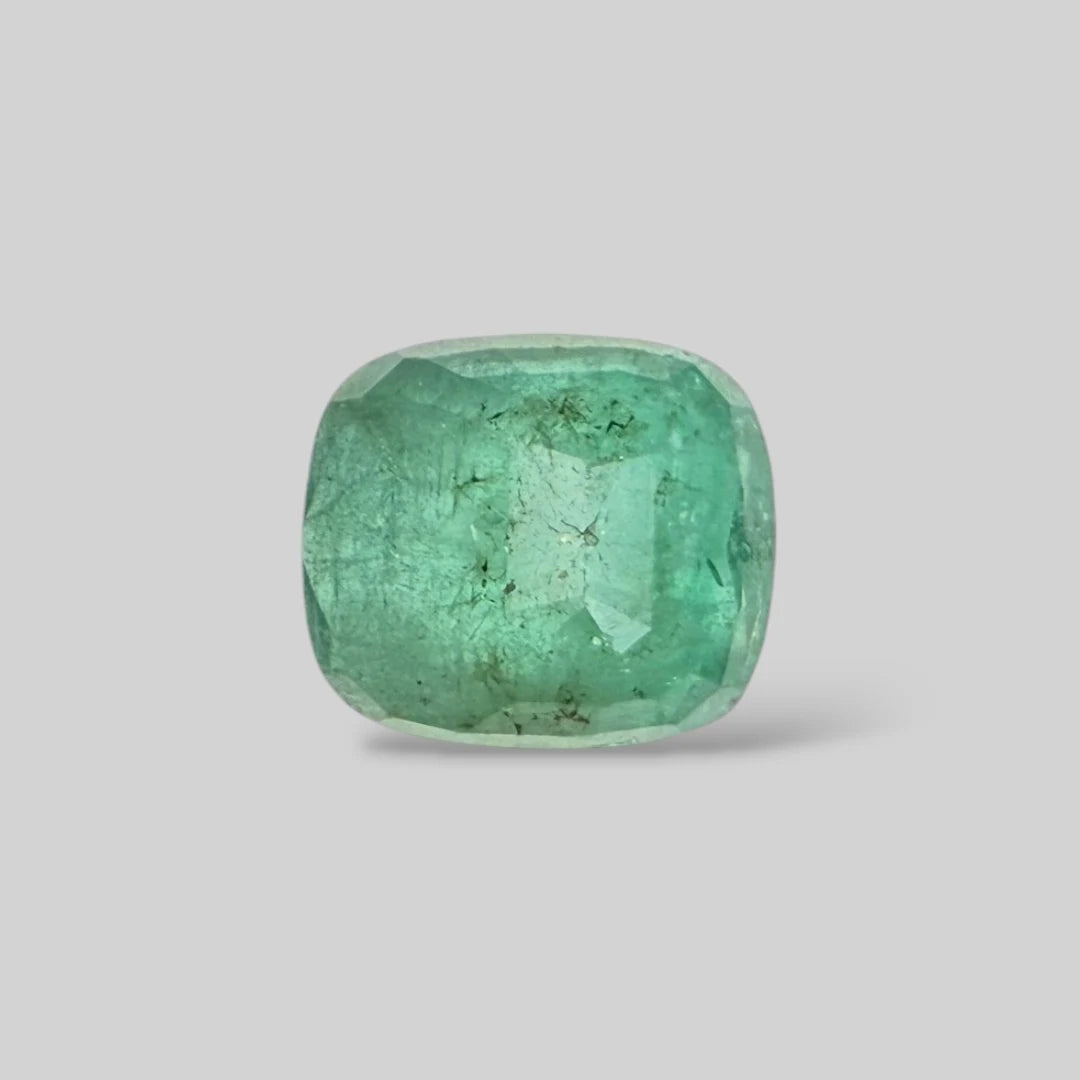 Natural Emerald Cushion/Faceted Cut - 7.19 Carats