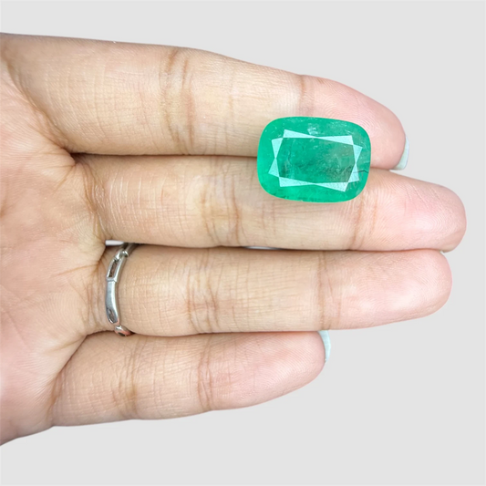 Natural Emerald Cushion Mixed Cut - 12.37 Carats