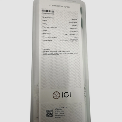 Natural Emerald - Emerald Cut - 13.83 Carats