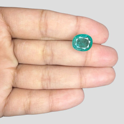 Natural Emerald Gemstone for Ring In Cushion Mixed Cut Shape 4.83 Carats 10.48x9.27x6.35mm Size