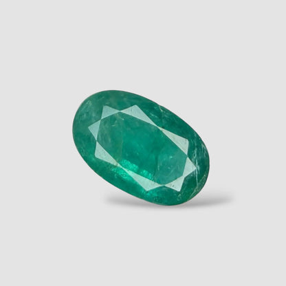 Natural Emerald Gemstone for Sale In Oval Mixed Cut Shape 3.26 Carats 13.02x8.20x4.86mm Size