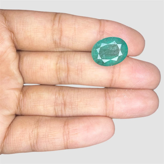 Natural Emerald Oval/Faceted Cut - 7.56 Carat
