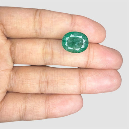 Natural Emerald Oval/Faceted Cut - 7.56 Carats