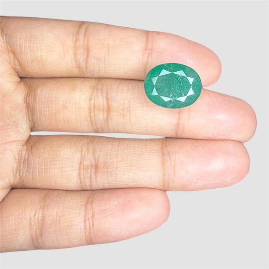 Natural Emerald Oval/Faceted Cut - 8.92 Carats