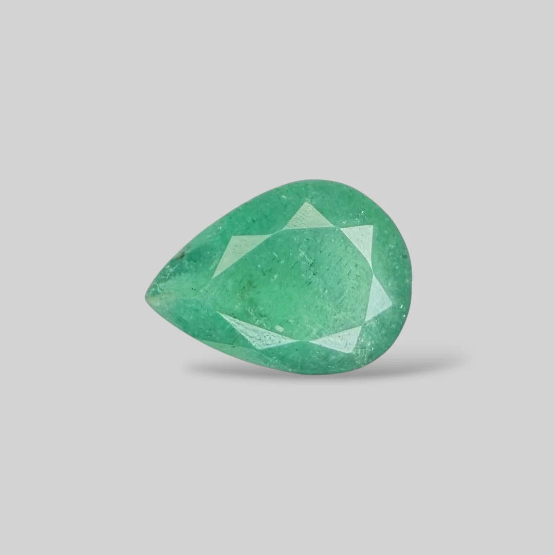 Natural Emerald Pear/Faceted Cut - 6.93 Carats