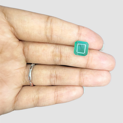 Natural Emerald Square Emerald Cut - 3.22 Carats