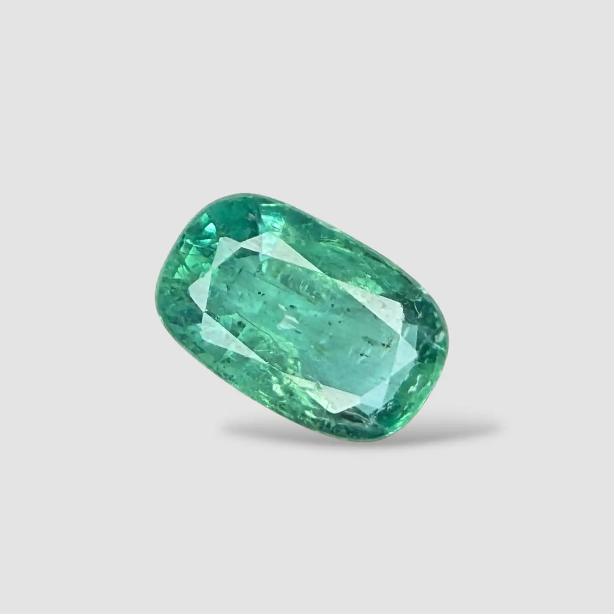 Natural Loose Emerald In Cushion Mixed Cut Shape 3.84 Carats 12.62x8.10x5.61mm Size
