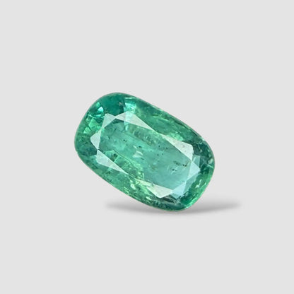 Natural Loose Emerald In Cushion Mixed Cut Shape 3.84 Carats 12.62x8.10x5.61mm Size