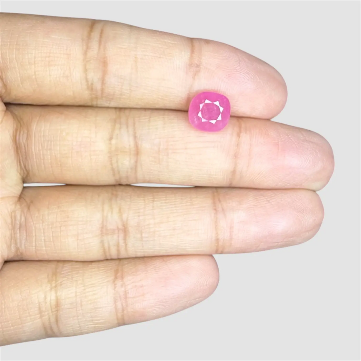 Natural Loose Ruby Stone - Cushion 2.45 Carats 7.85x7.70x3.88mm Size