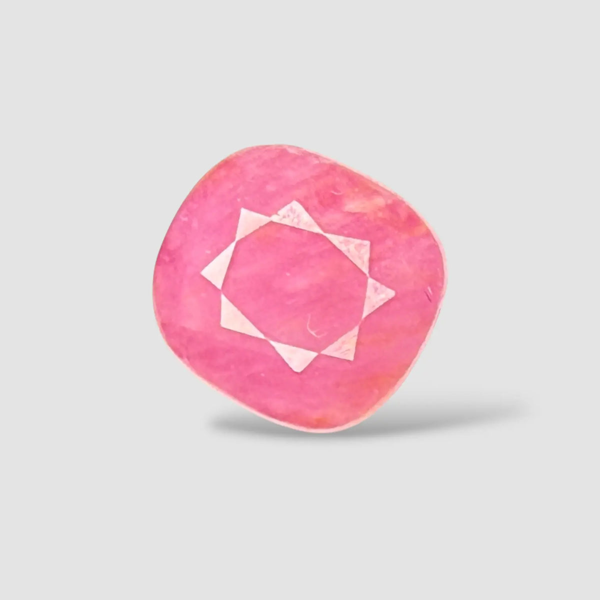 Natural Red Ruby Gemstone - Cushion 3.98 Carats 8.52x7.91x6.11mm Size