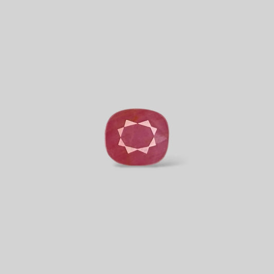 Natural Ruby Cushion/Faceted Cut - 4.22 Carats