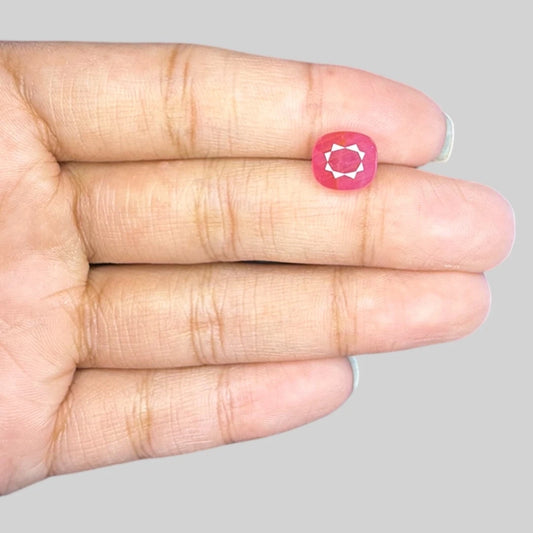 Natural Ruby Cushion/Faceted Cut - 4.22 Carats