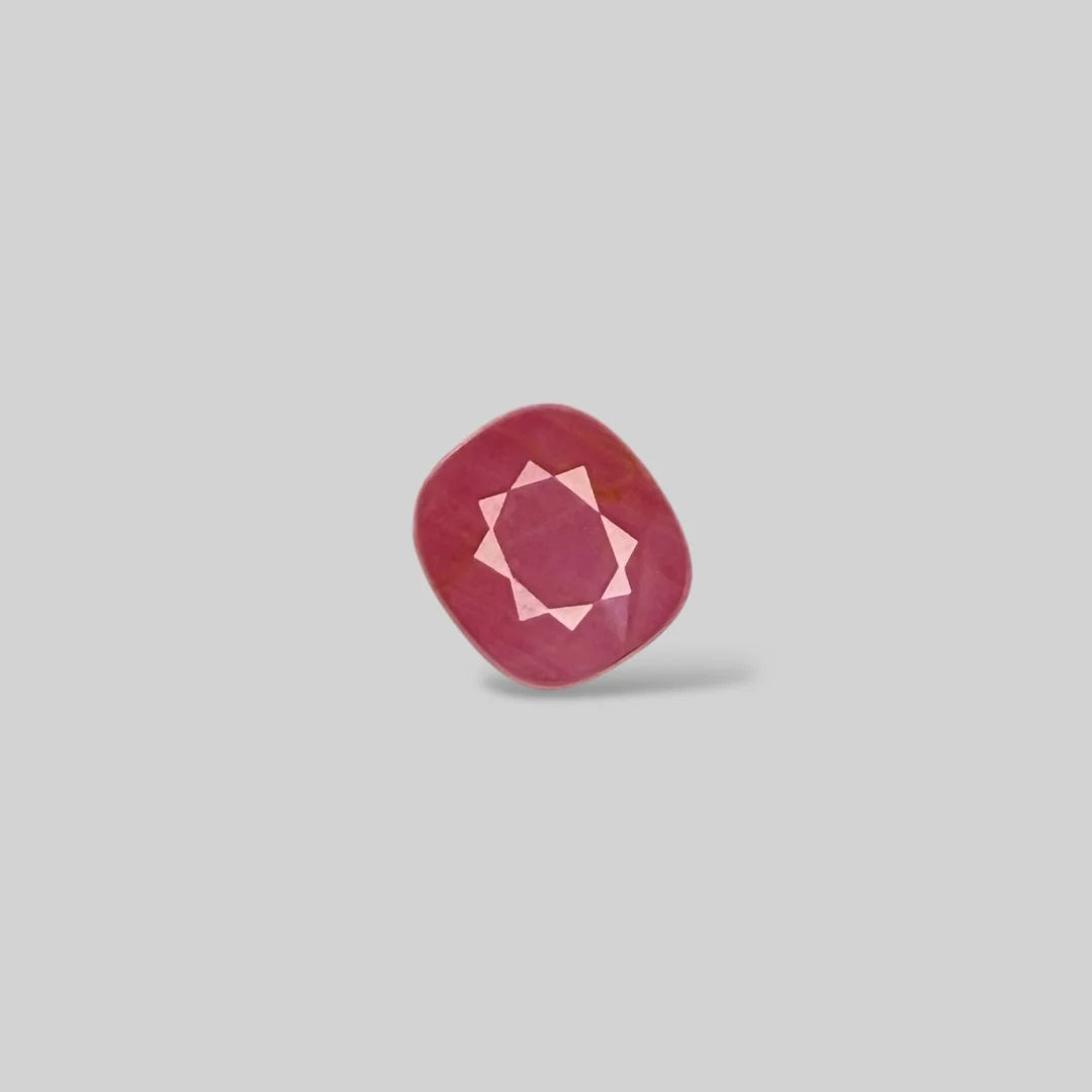 Natural Ruby Cushion/Faceted Cut - 4.22 Carats
