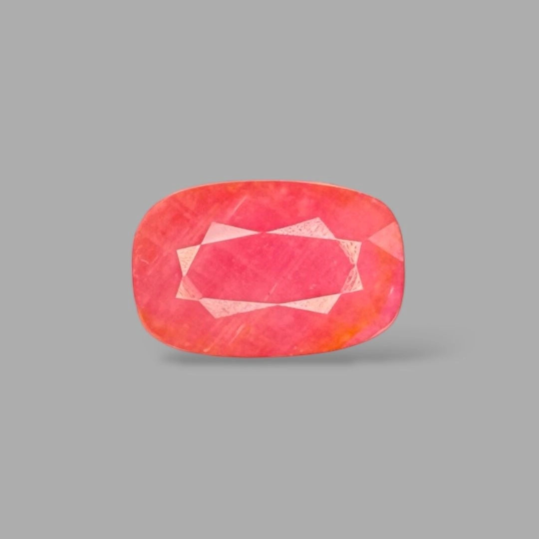 Natural Ruby Cushion/Faceted Cut - 8.92 Carats