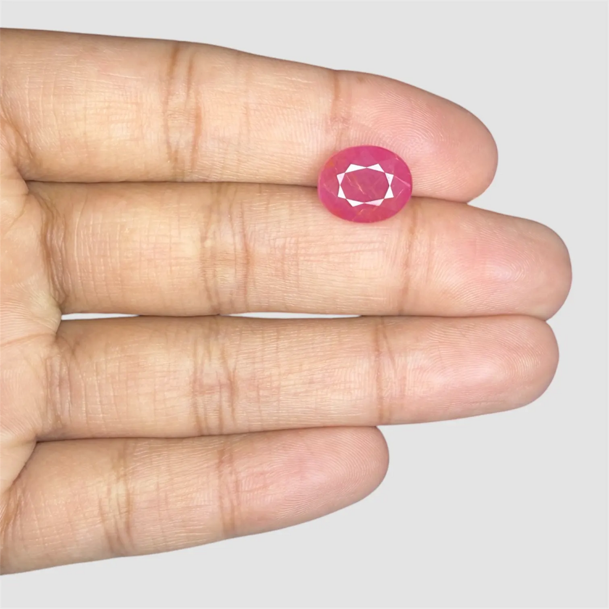 Natural Ruby for Jewellery - Oval 5.28 Carats 11.18x9.22x5.10mm Size