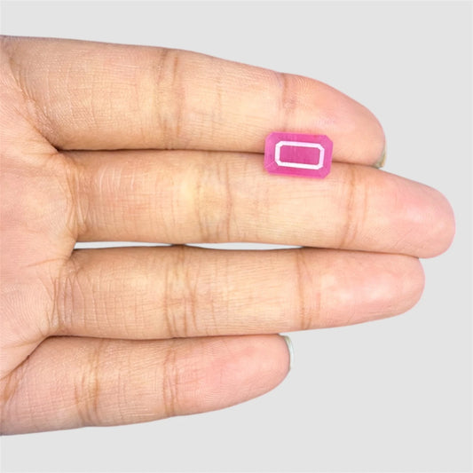 Natural Ruby Octagon/Faceted Cut - 3.70 Carats