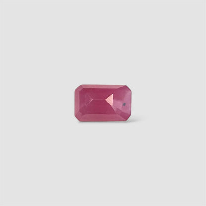 Natural Ruby Octagon/Faceted Cut - 3.70 Carats