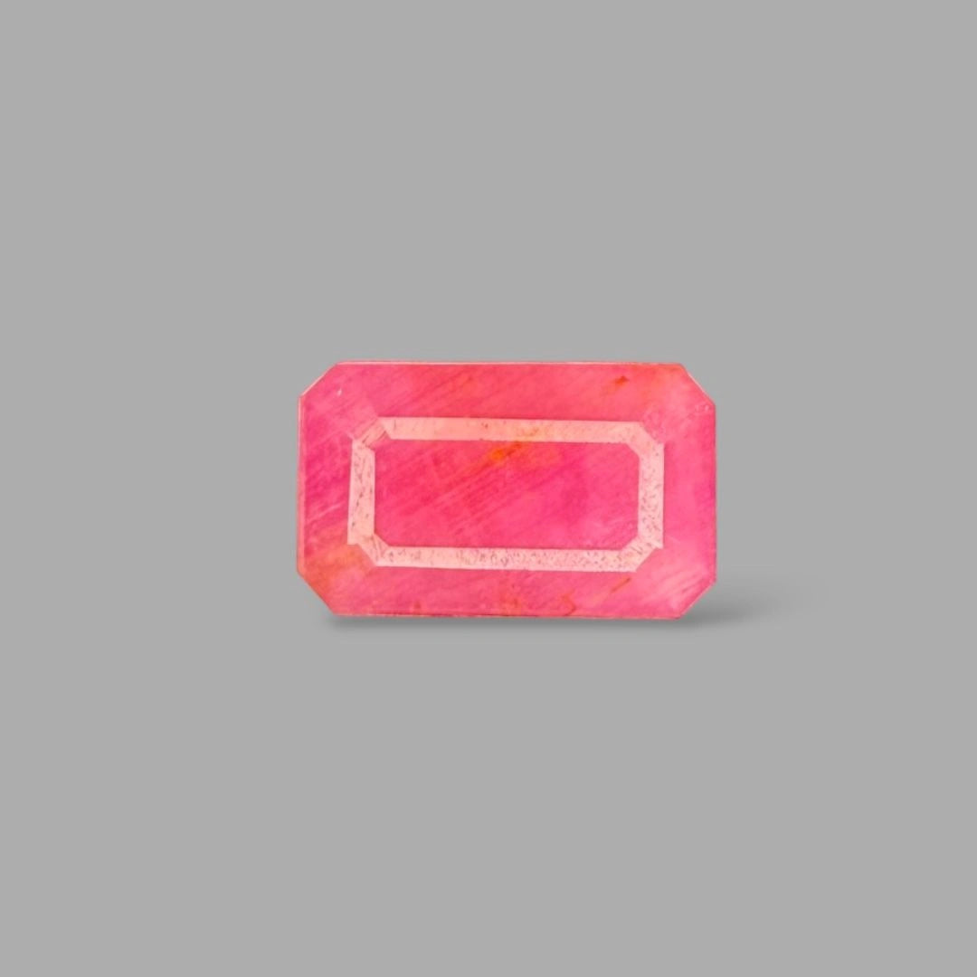Natural Ruby Octagon/Faceted Cut - 8.28 Carats
