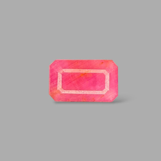 Natural Ruby Octagon/Faceted Cut - 8.28 Carats