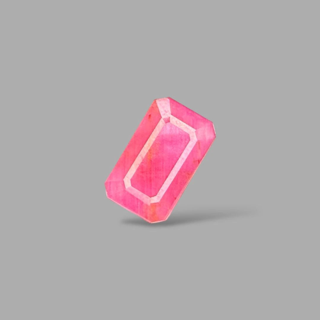 Natural Ruby Octagon/Faceted Cut - 8.28 Carats