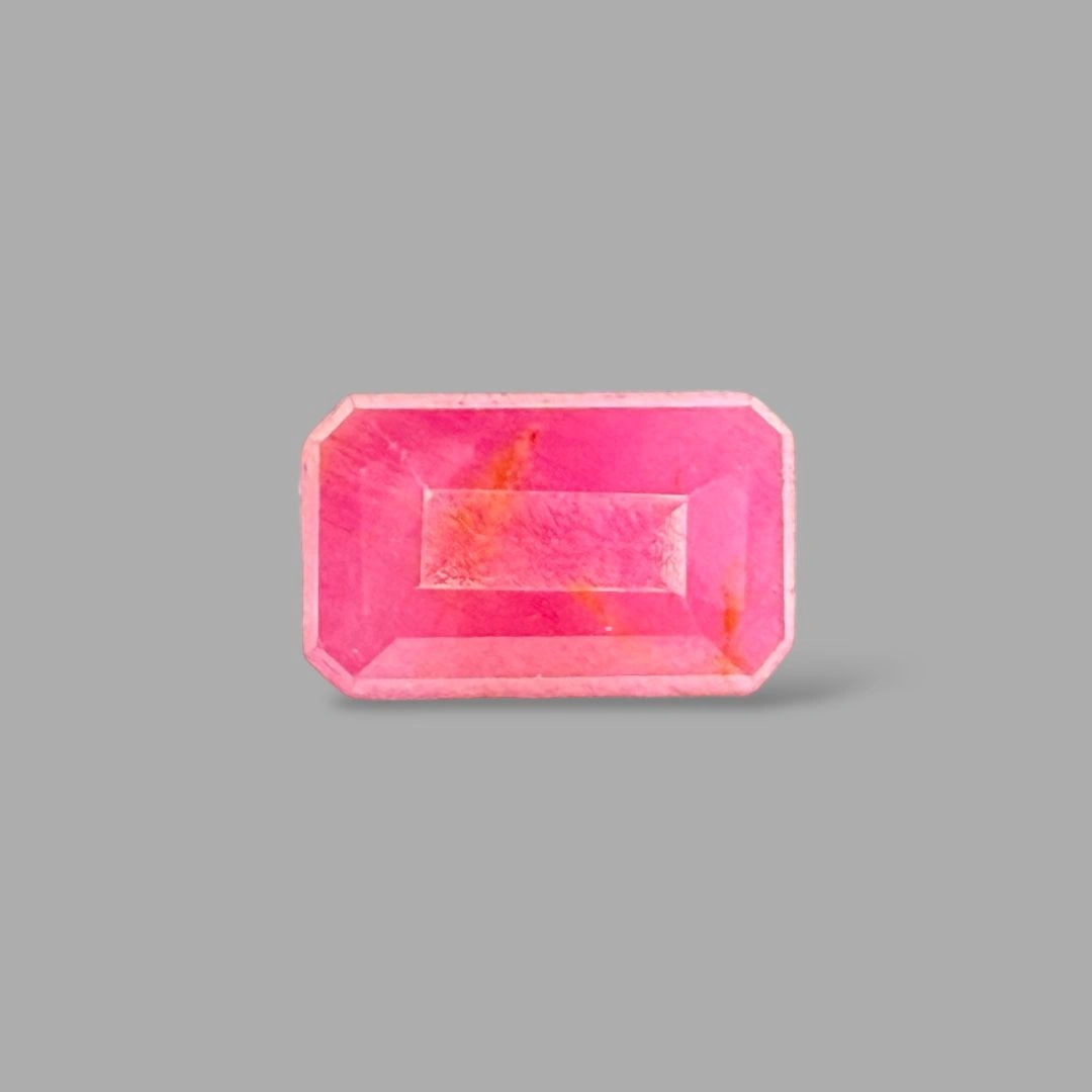 Natural Ruby Octagon/Faceted Cut - 8.28 Carats