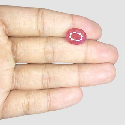 Natural Ruby - Oval 6.68 Carats 12.15x9.79x5.62mm Size