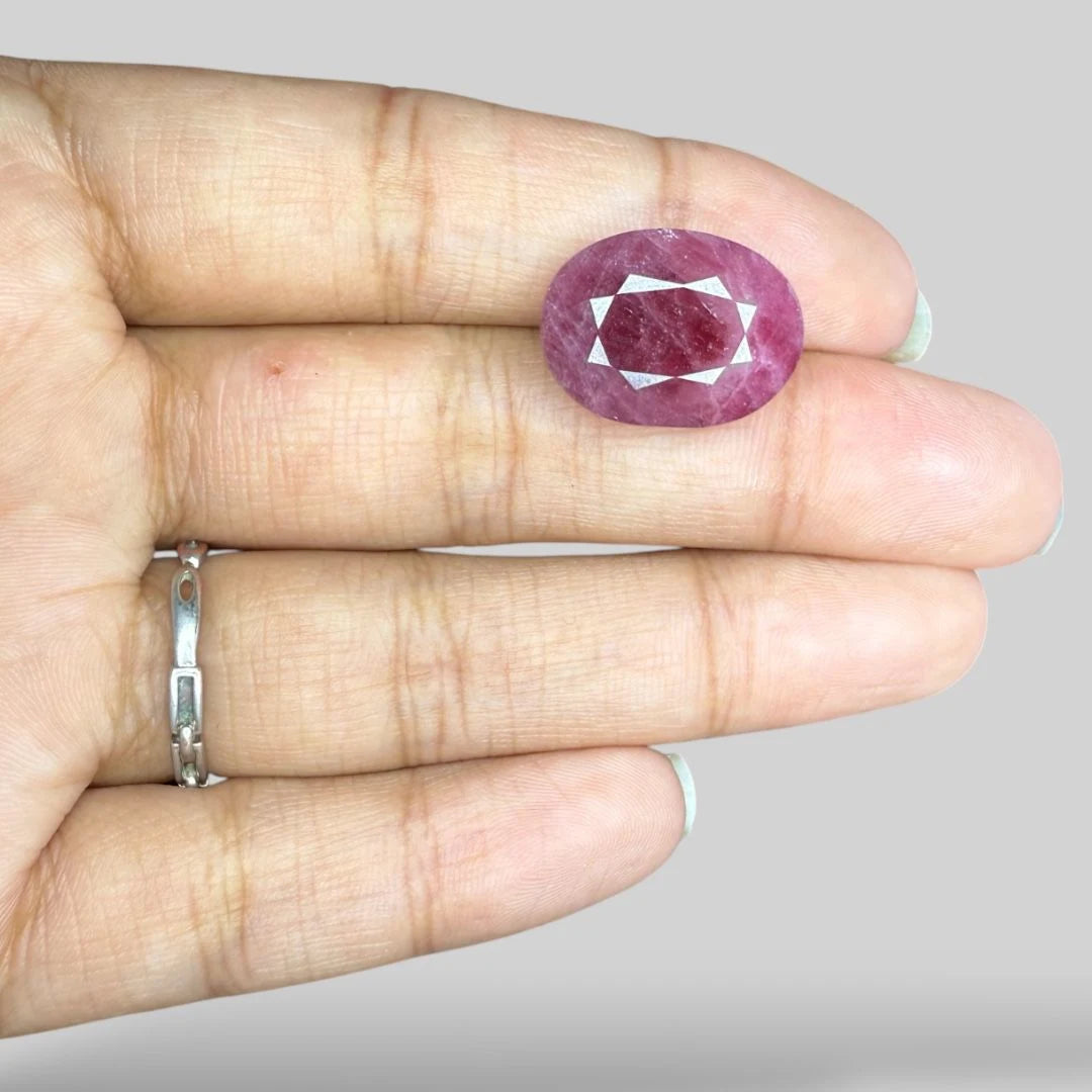 Natural Ruby Oval/Faceted Cut - 16.59 Carats