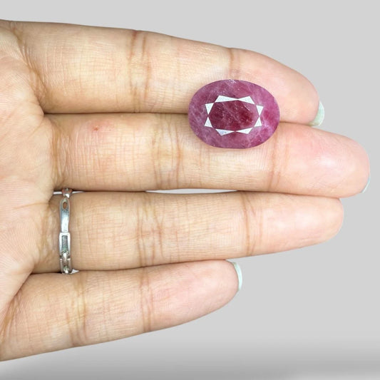 Natural Ruby Oval/Faceted Cut - 16.59 Carats