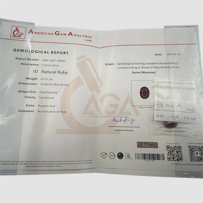 Natural Ruby Oval/Faceted Cut - 23.01 Carats