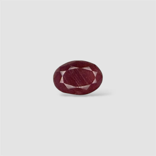 Natural Ruby Oval/Faceted Cut - 3.46 Carats