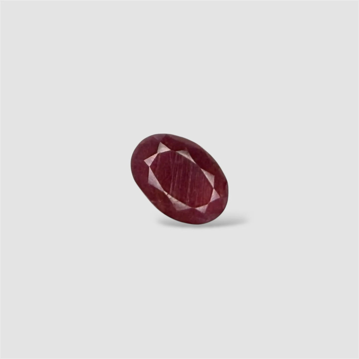 Natural Ruby Oval/Faceted Cut - 3.46 Carats