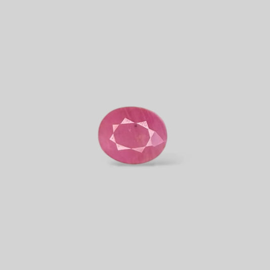Natural Ruby Oval/Faceted Cut - 3.59 Carats