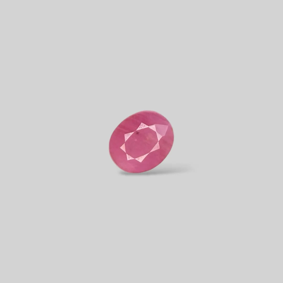 Natural Ruby Oval/Faceted Cut - 3.59 Carats