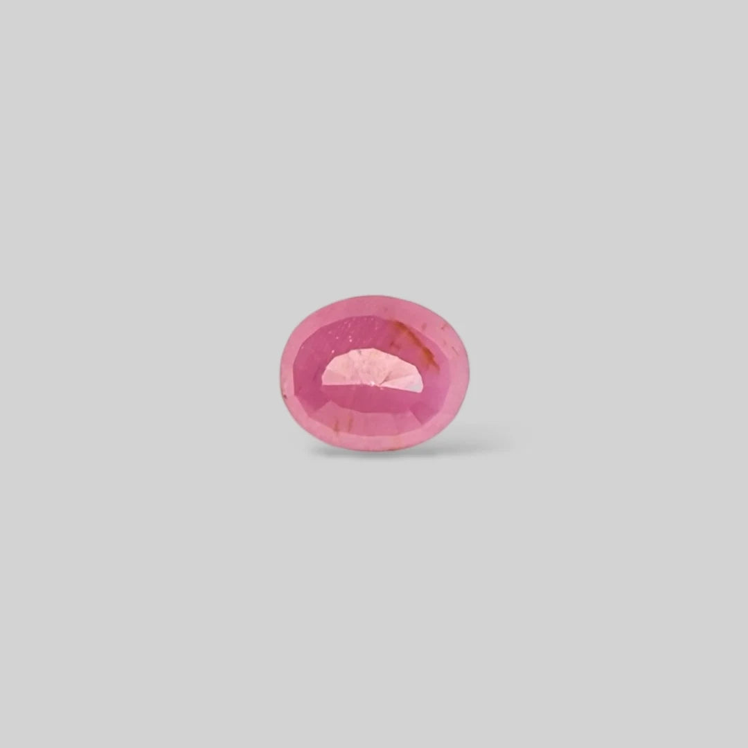 Natural Ruby Oval/Faceted Cut - 3.59 Carats