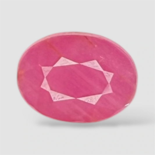 Natural Ruby Oval/Faceted Cut - 3.60 Carats