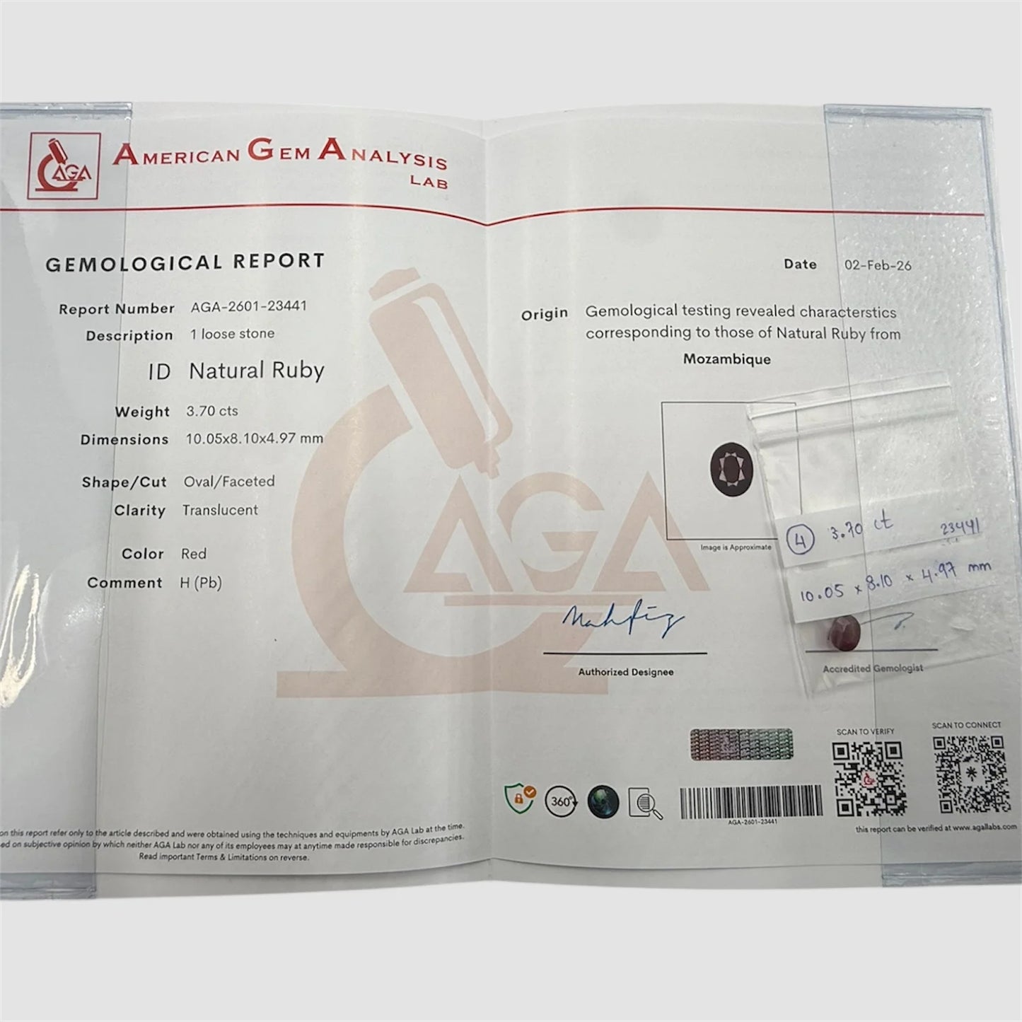 Natural Ruby Oval/Faceted Cut - 3.70 Carats