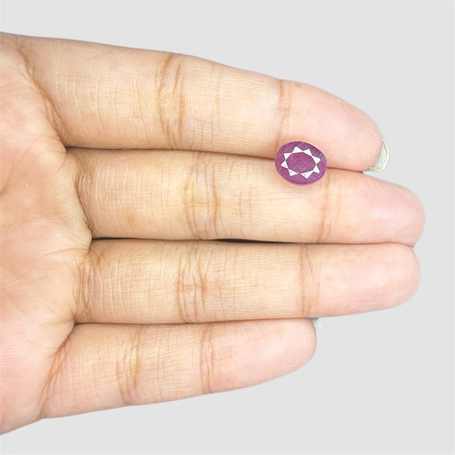 Natural Ruby Oval/Faceted Cut - 3.76 Carats