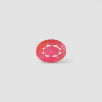 Natural Ruby Oval/Faceted Cut - 3.77 Carats