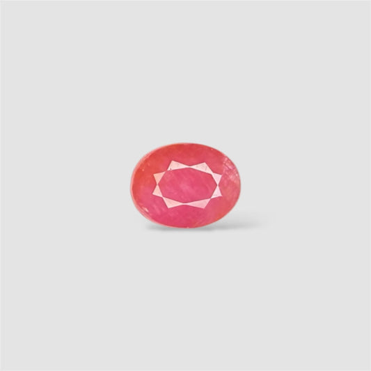 Natural Ruby Oval/Faceted Cut - 3.77 Carats