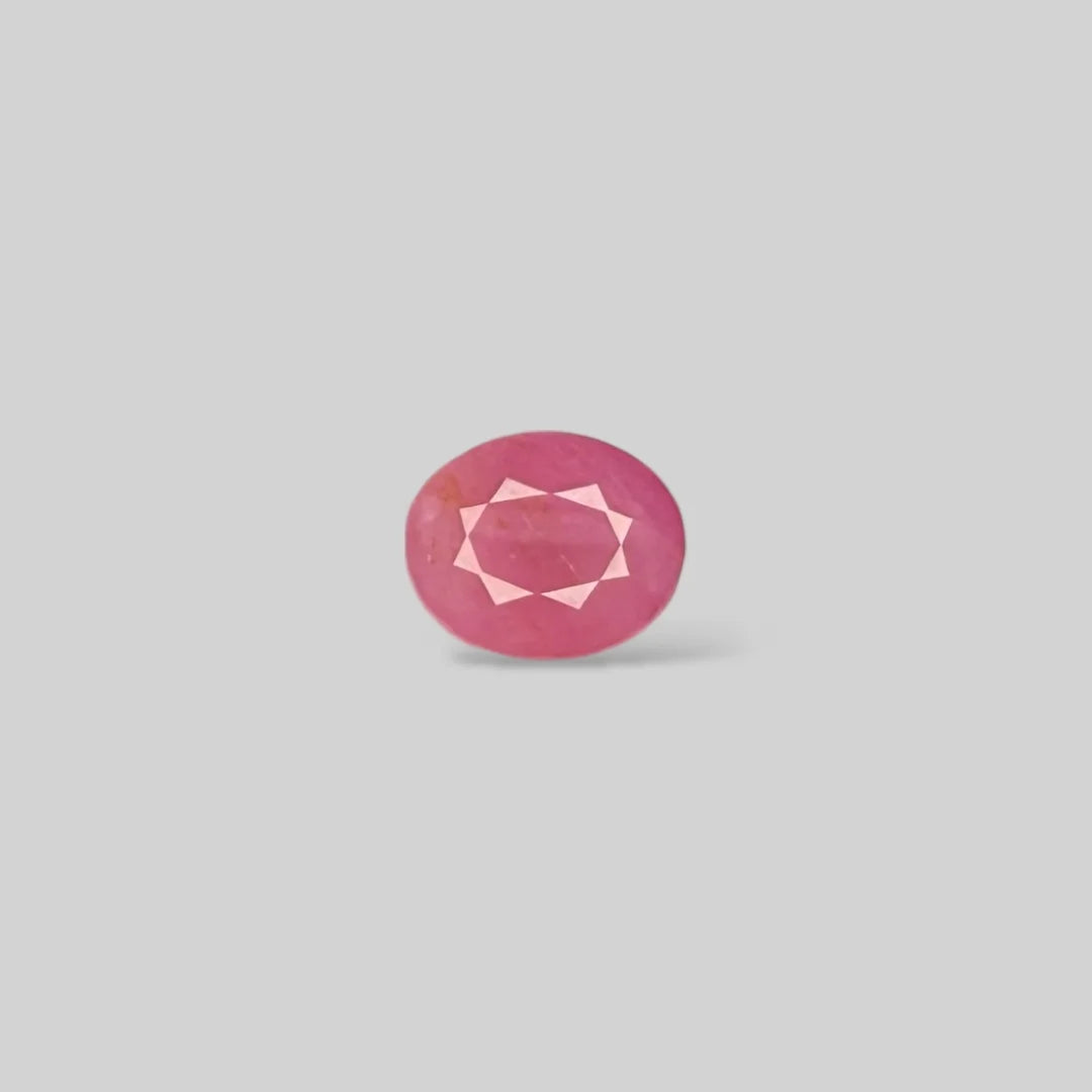 Natural Ruby Oval/Faceted Cut - 3.80 Carats