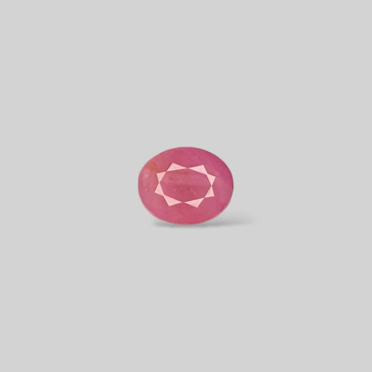 Natural Ruby Oval/Faceted Cut - 3.80 Carats