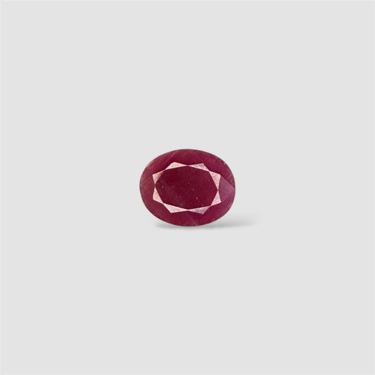 Natural Ruby Oval/Faceted Cut - 3.88 Carats