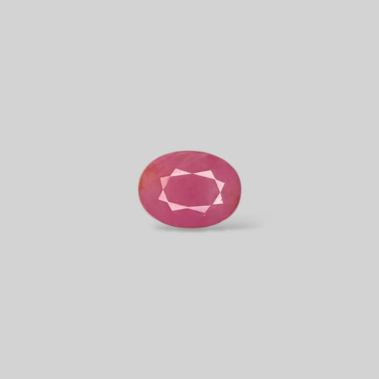 Natural Ruby Oval/Faceted Cut - 4.01 Carats