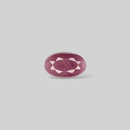 Natural Ruby Oval/Faceted Cut - 4.35 Carats