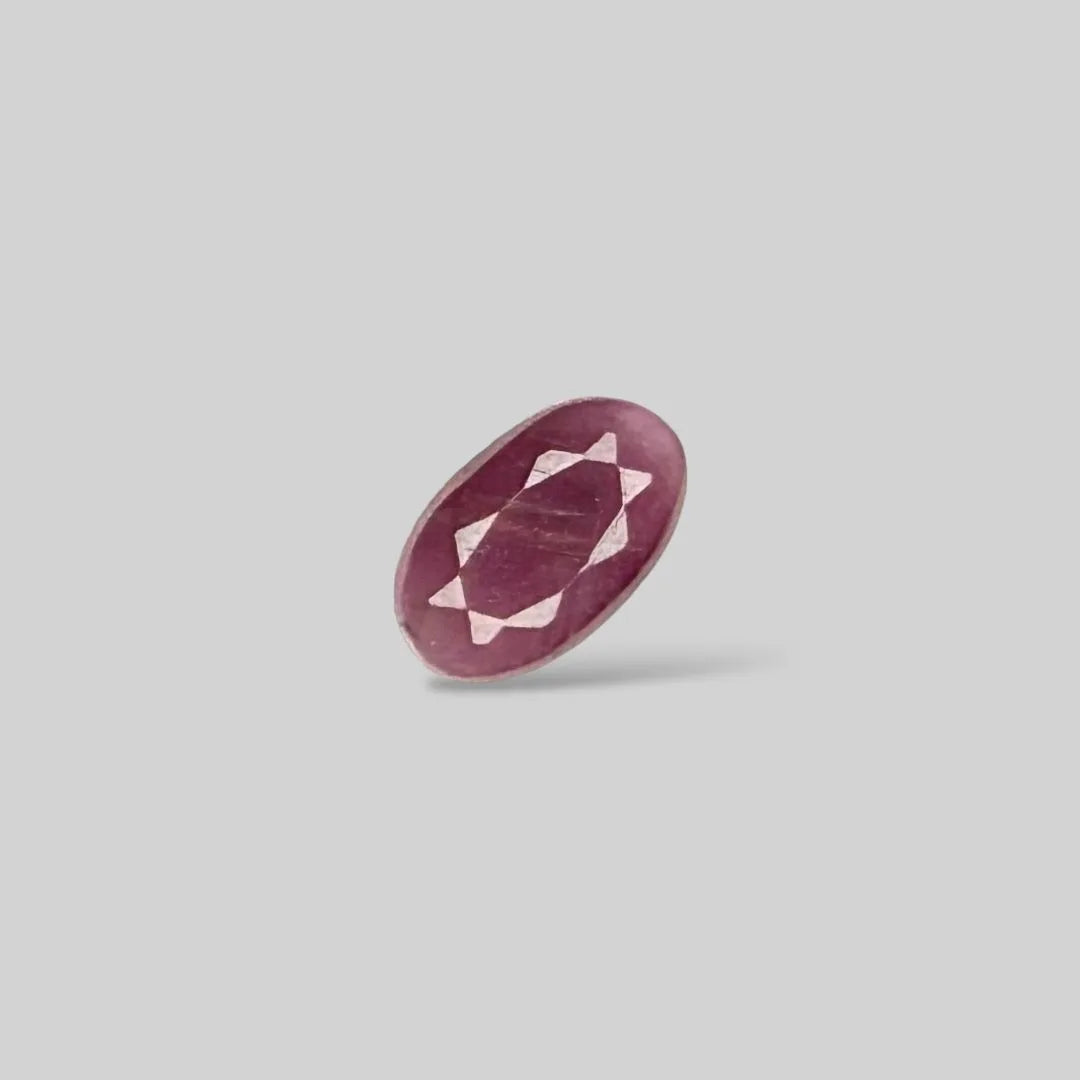 Natural Ruby Oval/Faceted Cut - 4.35 Carats
